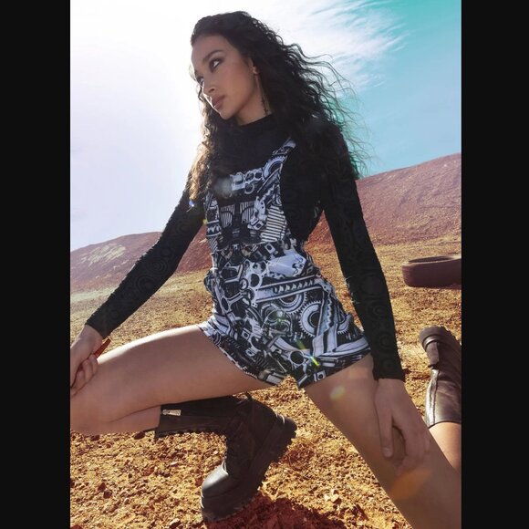 Blackmilk Steam Punk Short Overalls - Picture 1 of 5
